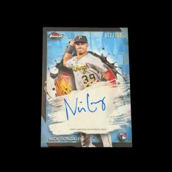 2024 Topps Finest Nick Gonzales Rc Rookie Auto Pittsburgh Pirates #FA-NG - Image 1
