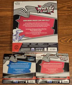 Lot of 3 - Pokemon TCG White Flare Binder & Black Bolt White Flare Tech Stickers - Image 2