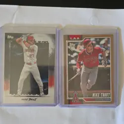Topps Mike Trout 2 Card Lot Topps 75 Angels 2025 MLB Baseball - Image 1