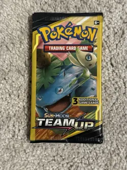 🔥Pokemon Sun and Moon Team Up 3 Card Mini Booster Pack Factory Sealed (5 Packs) - Image 2