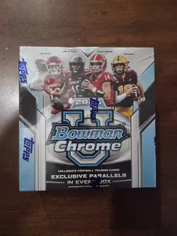 2025 Bowman Chrome U Football Mega Box Factory Sealed NEW! 🔥 60 Cards - Image 1