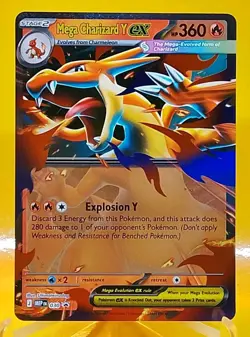 Mega Charizard EX 030 - ME Black Star Promo Pokemon Card - Image 1