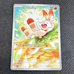 Pokemon Scorbunny 70HP Rare ASC 225/217 Holo 10+ Power Hero Card - Image 1