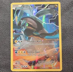 Pokemon Black Kyurem XY80 Promo Holo Basic Card HP120 Thunder Nail Frozen Slice - Image 1