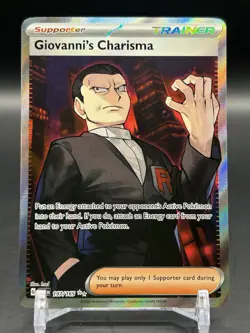 Pokemon Cards Giovanni’s Charisma 197/165 Full Art Secret Rare Pokemon 151- (NM) - Image 1