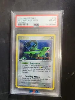 Pokemon TCG Rayquaza EX Deoxys Card 22/107 Rev. Holo PSA 8 - Image 1