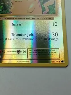 Pikachu 35/108 Evolutions Reverse Holo Pokemon Card 2016 - Image 2