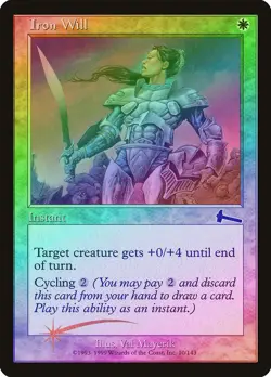 Iron Will FOIL Urza's Legacy NM White Common MAGIC THE GATHERING CARD ABUGames - Image 1