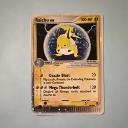 Pokemon TCG Raichu EX Sandstorm Holo Rare Card 98/100 2003 - Image 1