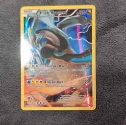Pokemon Black Kyurem XY80 Promo Holo Basic Card HP120 Thunder Nail Frozen Slice - Image 1