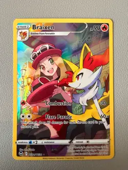 Pokemon Card Braixen TG01/TG30 Trainer Gallery Silver Tempest Near Mint - Image 1