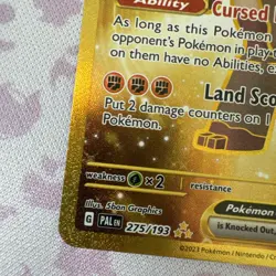 Ting-Lu ex 275/193, Paldea Evolved, Hyper Rare, Gold, Pokemon Card - Image 3