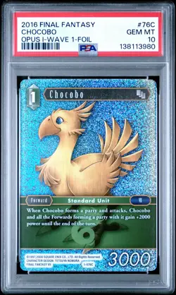 2016 Final Fantasy Opus I #76C Chocobo Foil PSA10 Gem Mint - Image 1