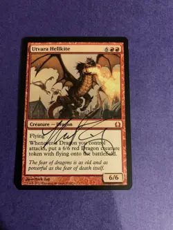 MTG Magic Utvara Hellkite Signed F&B Artist Proof X1 Return To Ravnica Mark Zug - Image 1