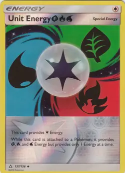 Pokemon - Unit Energy GFW - 137/156 - Uncommon - Reverse Holo - Sun and Moon Ult - Image 1