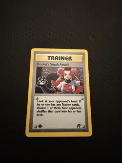 Pokemon WOTC Team Rocket First Edition Rockets Sneak Attack Cosmo Holo - Image 1