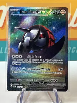 Iron Treads ex #248 SIR Pokemon TCG 2023 Scarlet & Violet Base Set Near Mint NM - Image 3