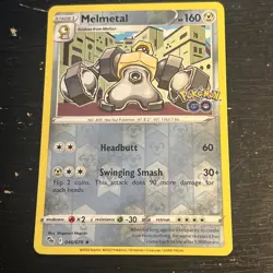Reverse Holo Melmetal 046/078 Rare Pokemon GO Pokemon TCG - Image 1