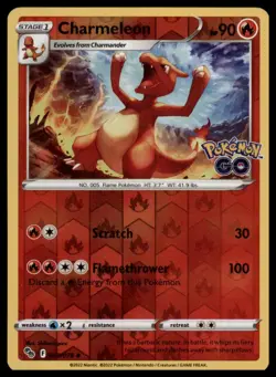 Pokemon - Charmeleon Pokemon GO #009/078 - Reverse Holo NM - Image 1