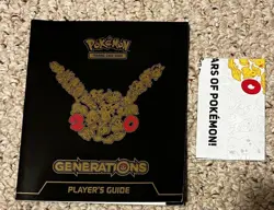 Pokemon 20th Anniversary Generations Player’s Guide + Free Mini Poster TCG - Image 1