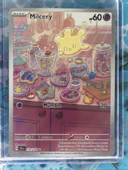 Pokemon TCG Milcery 152/142 Stellar Crown Holo Illustration - Image 1