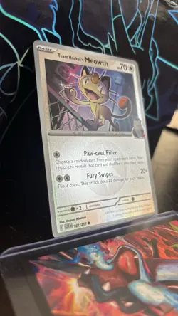 Pokemon - Team Rocket's Meowth 161/217 Energy Reverse Holo NM Ascended Heroes - Image 2