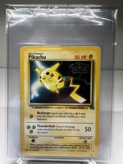 Pikachu 4 Black Star Promo WB Kids The First Movie HP Pokemon TCG - Image 1
