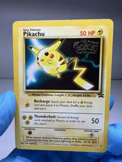 Pikachu 4 Black Star Promo WB Kids The First Movie HP Pokemon TCG - Image 2