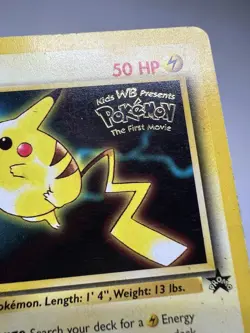 Pikachu 4 Black Star Promo WB Kids The First Movie HP Pokemon TCG - Image 5
