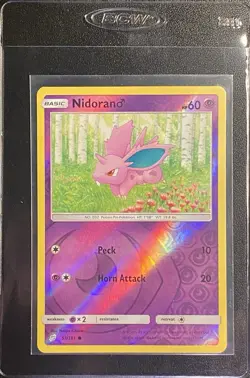 Nidoran Reverse Holo Common 57/181 Pokemon TCG Sun & Moon Team Up NM Free Ship - Image 3