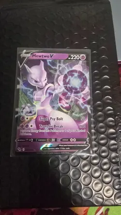 Pokemon TCG Mewtwo V Pokemon Go Ultra Rare Full Art Holo 030/078 NM 2022 - Image 1