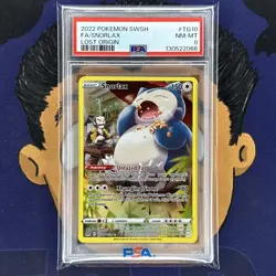 PSA 8 NEAR MINT 2022 Pokemon Lost Origin SNORLAX TG10 Full Art - Image 2