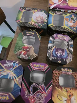 15 * Empty Pokemon TCG Tins in lunchbox tins pikachu, charizard - Image 4