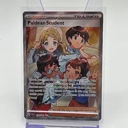Pokemon Paldean Student 230/091 Paldean Fates Special Illustration Rare Trainer - Image 1