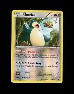 2015 Pokemon BREAKTHROUGH SNORLAX REVERSE HOLO 118/162! LP - Image 1