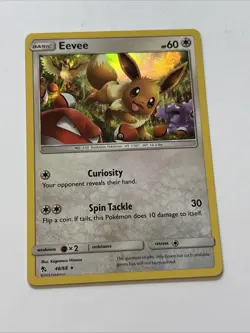 Eevee Holo SM Hidden Fates Pokemon NM 48/68 Sun & Moon - Image 1