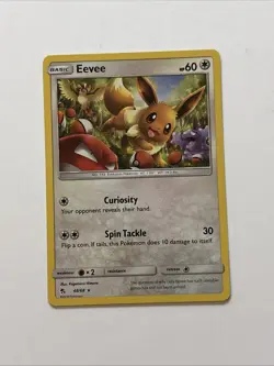 Eevee Holo SM Hidden Fates Pokemon NM 48/68 Sun & Moon - Image 2