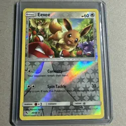 Eevee 48/68 Pokemon - Reverse Holo Sun & Moon Hidden Fates - Image 1