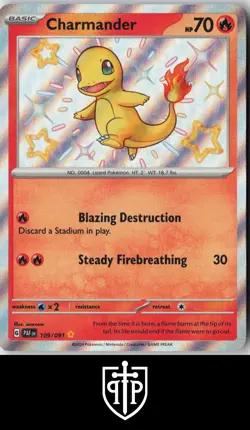 Pokemon - Charmander 109/091 Paldean Fates - Shiny Rare - NM - Image 1