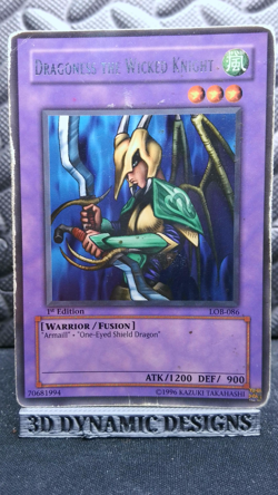 | Yugioh Dragoness the Wicked Knight LOB-086 1st Edition HP 🔥 | - Image 1