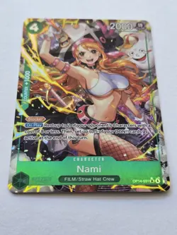 One Piece CCG Nami Alternate Art Op14-031 English Mint Foil - Image 2