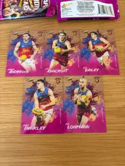 Brisbane Lions Adrenaline Team Set 2026 AFL Select Footy Stars x5 Cards - Image 1