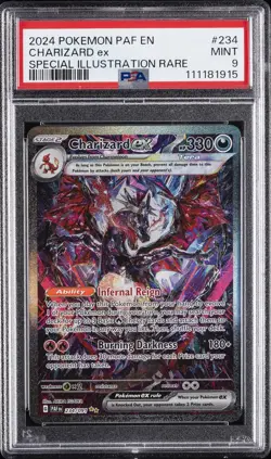 2024 POKEMON PAF EN-PALDEAN FATES SPECIAL ILLUSTRATION RARE CHARIZARD EX PSA 9 - Image 1