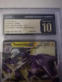 POKEMON CGC PRISTINE 10 TOXTRICITY EX #215 ILLUSTRATION CONTEST WINNER 2024 - Image 2