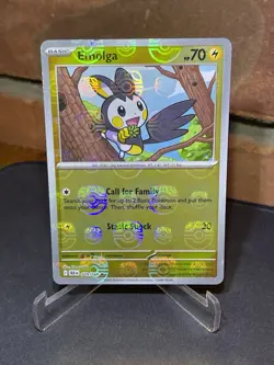 ENGLISH Emolga (Master Ball) Reverse 029/086 Black Bolt Pokemon - Image 1