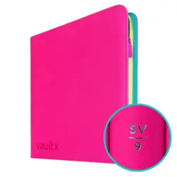 VaultX Pink SV9 First Edition - 12 Pocket Exo-Tec Zip Binder - New - Pokemon - Image 1