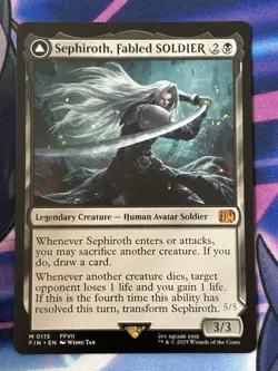 MTG - 1x Sephiroth, Fabled Soldier - Final Fantasy NM - Image 1