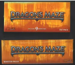MTG Magic the Gathering DRAGONS MAZE BOOSTER BOX & FAT PACK NEW SEALED - Image 1