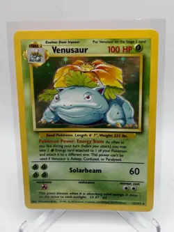 Pokemon TCG Venusaur Base Set Holo Rare - Image 1