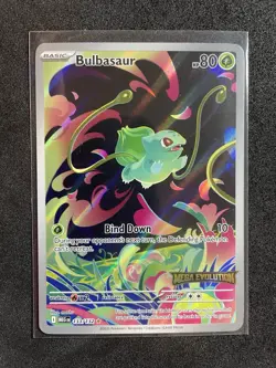 Pokemon Bulbasaur Me01 Mega Evolution Stamped 133/132 Basic 80 HP Rare Holo 2025 - Image 1